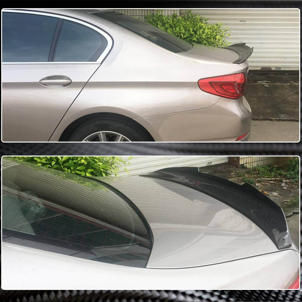 BMW 5 Series G30 F90 M5 520i 530i 540i 2017-2023 Carbon Fiber Rear Trunk Spoiler-Ahacarbon