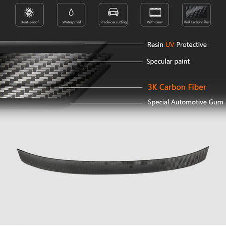 BMW 5 Series G30 F90 2017-2023 Rear Trunk Spoiler Carbon Fiber/FRP-Ahacarbon