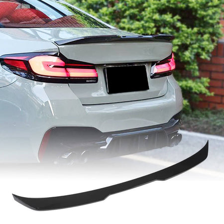 BMW 5 Series G30 G38 2017-2023 Trunk Lid Spoiler Glossy Black ABS-Ahacarbon