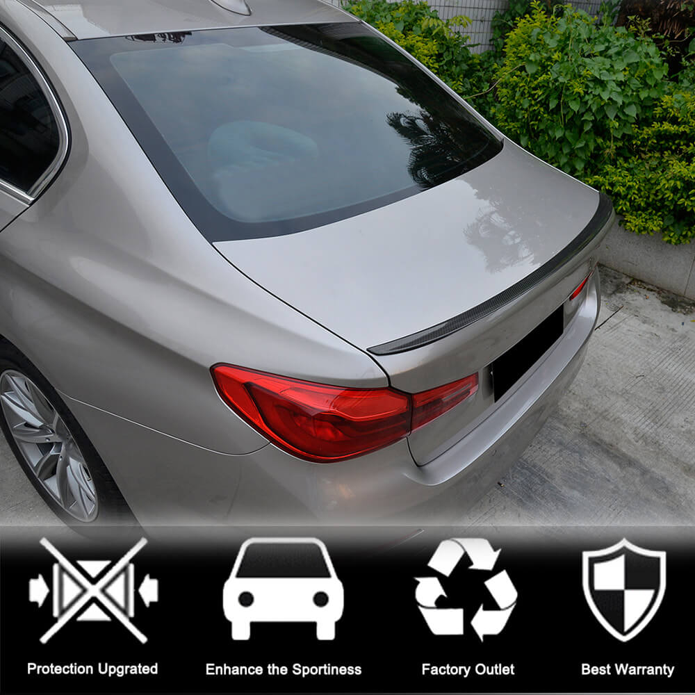 BMW 5 Series G30 F90 M5 2017-2023 Rear Trunk Spoiler Carbon Fiber/FRP-Ahacarbon