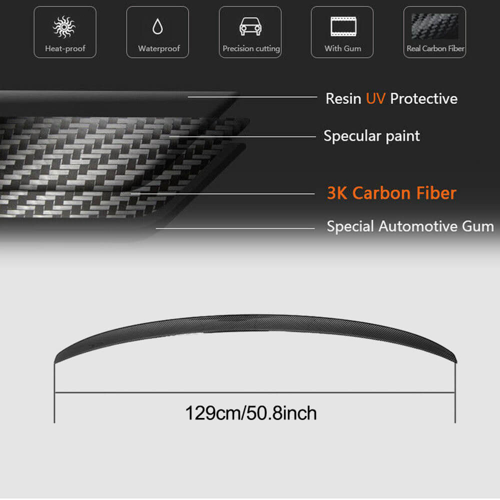BMW 5 Series G30 F90 M5 2017-2023 Rear Trunk Spoiler Carbon Fiber/FRP-Ahacarbon