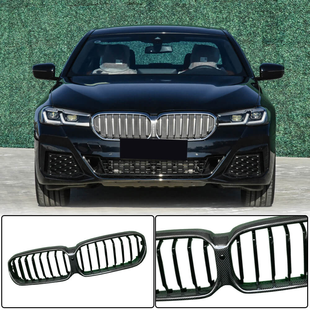 BMW 5 Series G30 G31 LCI 2021+ Front Grille Carbon Fiber-Ahacarbon