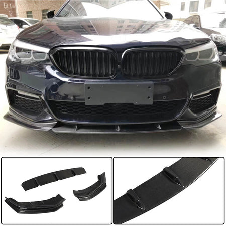 BMW 5 Series G30 G31 Pre-LCI 2017-2020 Front Bumper Lip Carbon Fiber-Ahacarbon