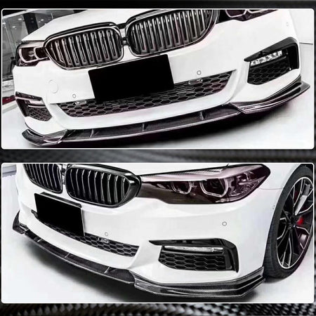 BMW 5 Series G30 G31 Pre-LCI 2017-2020 Front Bumper Lip Carbon Fiber-Ahacarbon