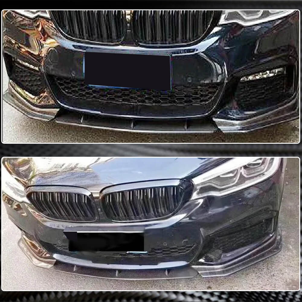 BMW 5 Series G30 G31 Pre-LCI 2017-2020 Front Bumper Lip Carbon Fiber-Ahacarbon