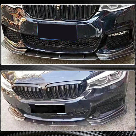 BMW 5 Series G30 G31 Pre-LCI 2017-2020 Front Bumper Lip Carbon Fiber-Ahacarbon
