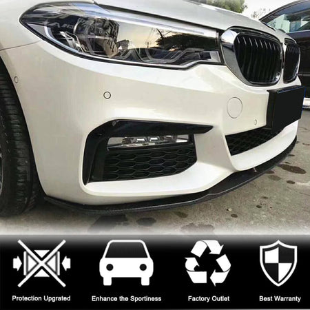 BMW 5 Series G30 G31 Pre-LCI 2017-2020 Front Bumper Lip Carbon Fiber-Ahacarbon