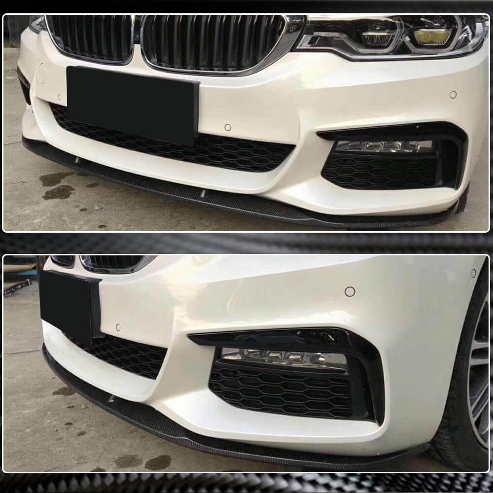 BMW 5 Series G30 G31 Pre-LCI 2017-2020 Front Bumper Lip Carbon Fiber-Ahacarbon