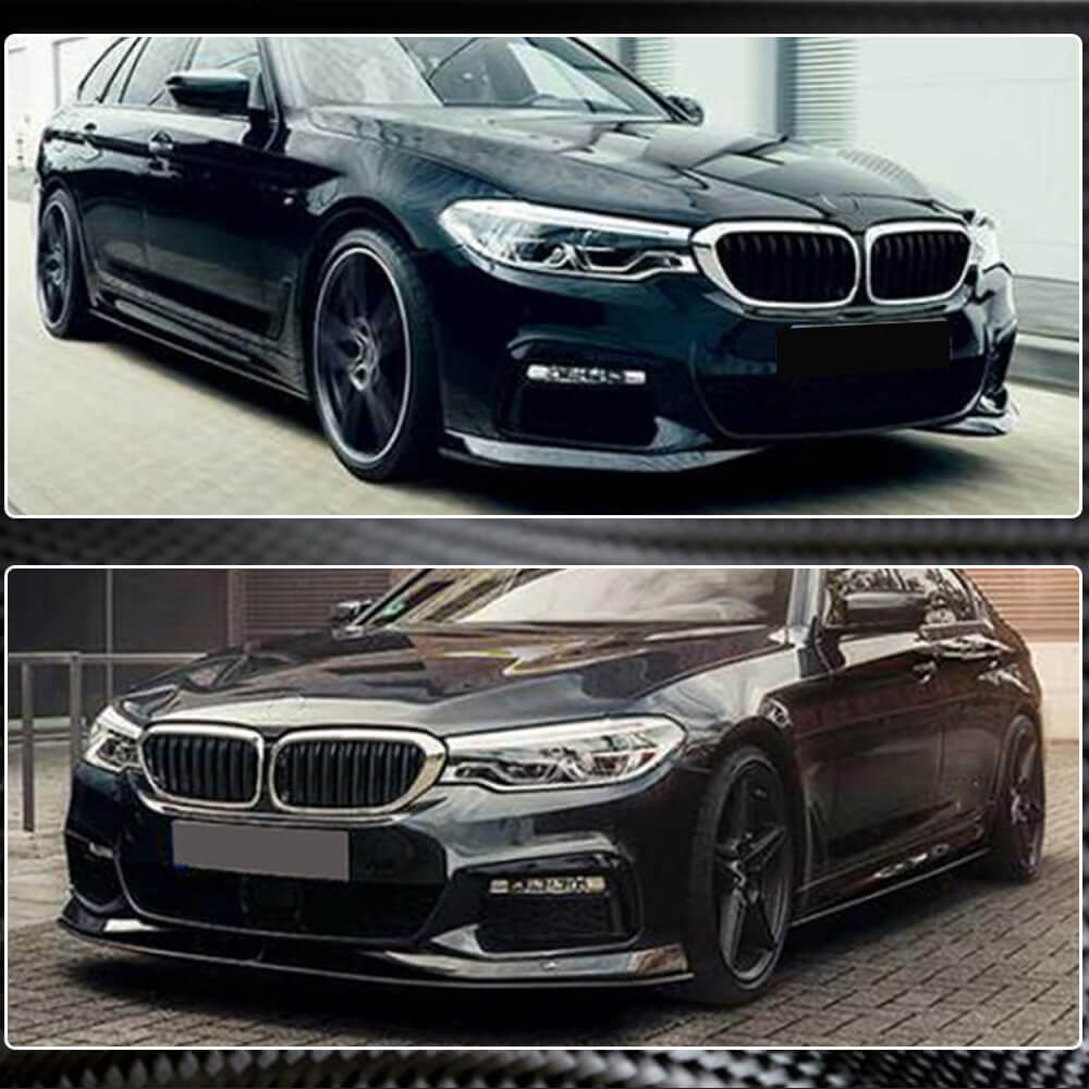 BMW 5 Series G30 G31 Pre-LCI 2017-2020 Front Bumper Lip Carbon Fiber-Ahacarbon