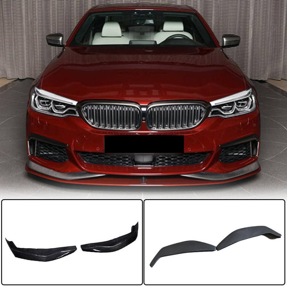 BMW 5 Series G30 G31 M Sport Pre-LCI 2017-2020 Front Bumper Splitters Carbon Fiber-Ahacarbon