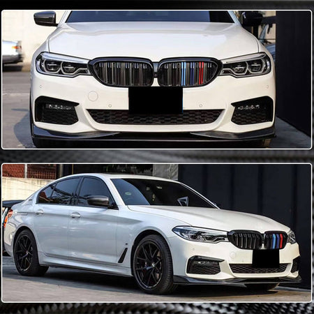 BMW 5 Series G30 G31 M Sport Pre-LCI 2017-2020 Front Bumper Splitters Carbon Fiber-Ahacarbon