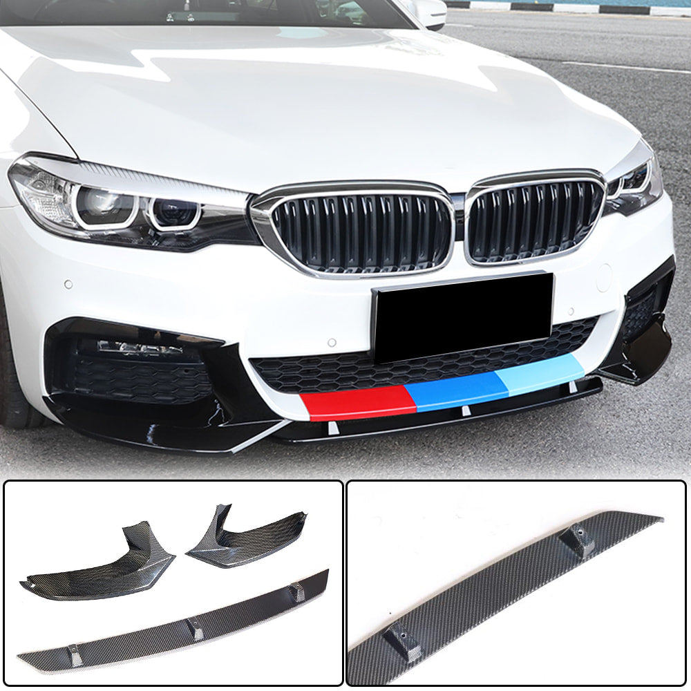 BMW 5 Series G30 G31 Pre-LCI 2017-2020 Front Bumper Lip Carbon Fiber-Ahacarbon