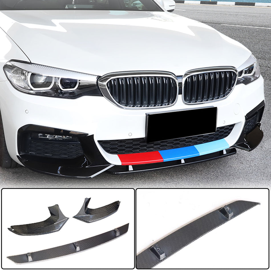 BMW 5 Series G30 G31 Pre-LCI 2017-2020 Front Bumper Lip Carbon Fiber-Ahacarbon