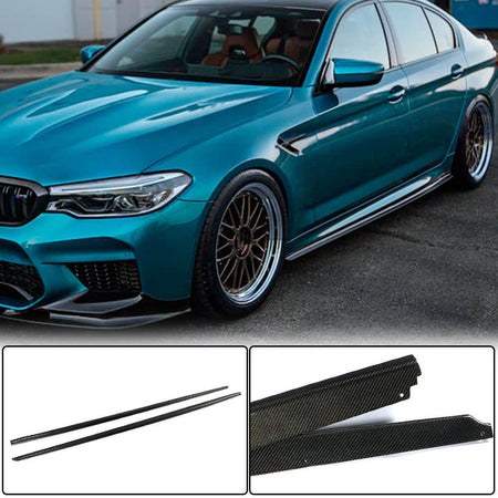 BMW 5 Series G30 M Sport F90 M5 Pre-LCI 2017-2020 Side Skirts Carbon Fiber-Ahacarbon