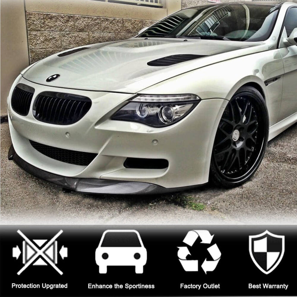 BMW 6 Series E63 E64 M6 2006-2010 Front Bumper Lip Carbon Fiber-Ahacarbon