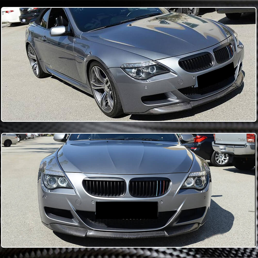 BMW 6 Series E63 E64 M6 2006-2010 Front Bumper Lip Carbon Fiber-Ahacarbon