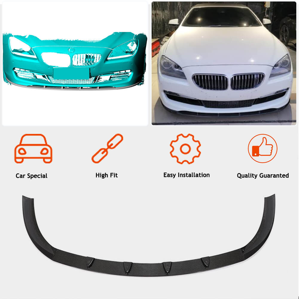 BMW 6 Series F06 F12 F13 640i 650i 2011-2014 Front Bumper Lip Carbon Fiber/FRP-Ahacarbon
