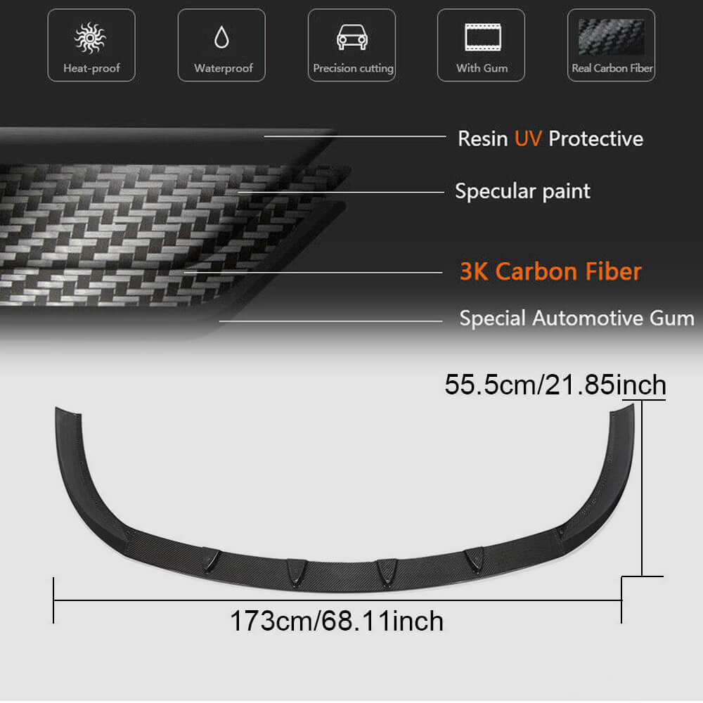 BMW 6 Series F06 F12 F13 640i 650i 2011-2014 Front Bumper Lip Carbon Fiber/FRP-Ahacarbon