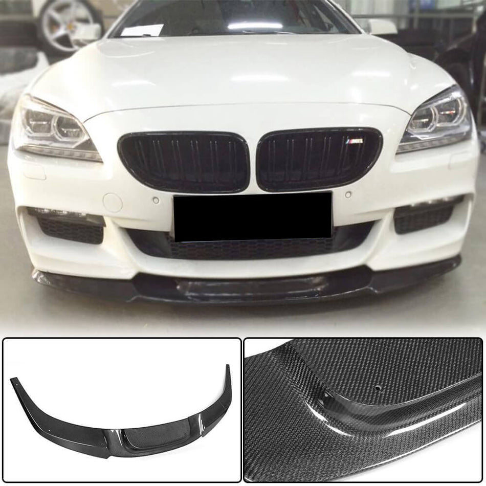 BMW 6 Series F06 F12 F13 640i 650i M Sport 2013-2018 Front Bumper Lip Carbon Fiber-Ahacarbon