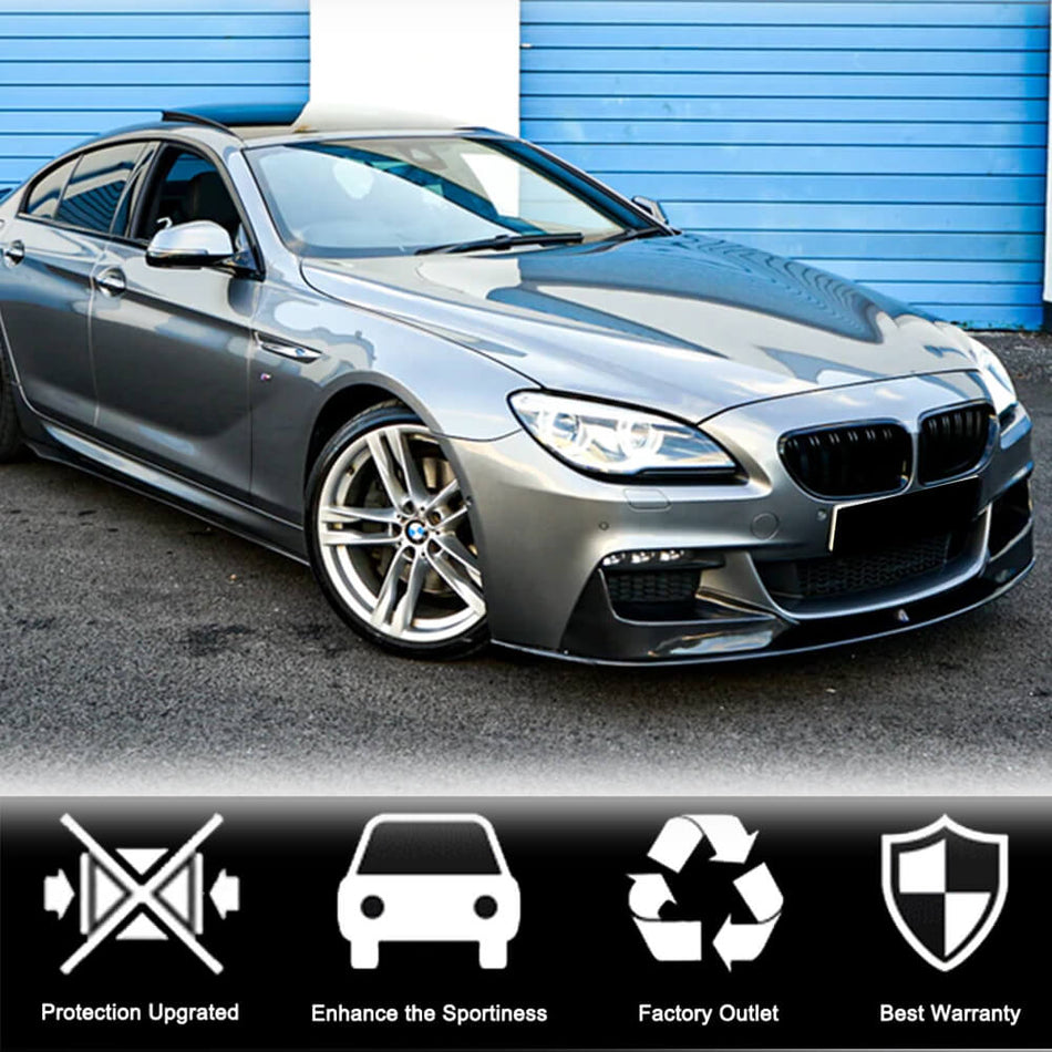 BMW 6 Series F06 F12 F13 640i 650i M Sport 2013-2018 Front Bumper Lip Carbon Fiber-Ahacarbon