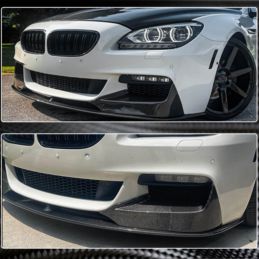 BMW 6 Series F06 F12 F13 640i 650i M Sport 2013-2018 Front Bumper Lip Carbon Fiber-Ahacarbon