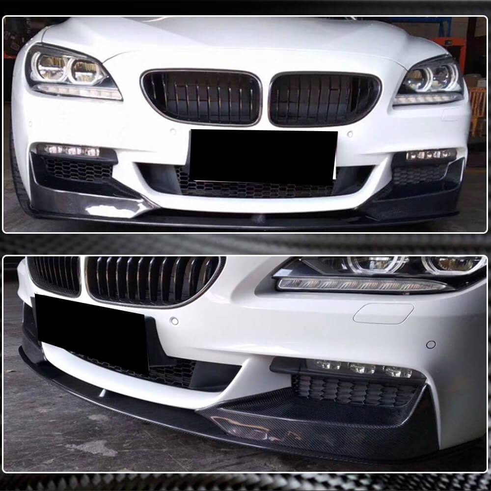 BMW 6 Series F06 F12 F13 640i 650i M Sport 2013-2018 Front Bumper Lip Carbon Fiber-Ahacarbon