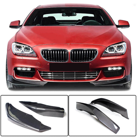 BMW 6 Series F06 F12 F13 640i 650i M Sport 2013-2018 Front Bumper Splitters Carbon Fiber-Ahacarbon