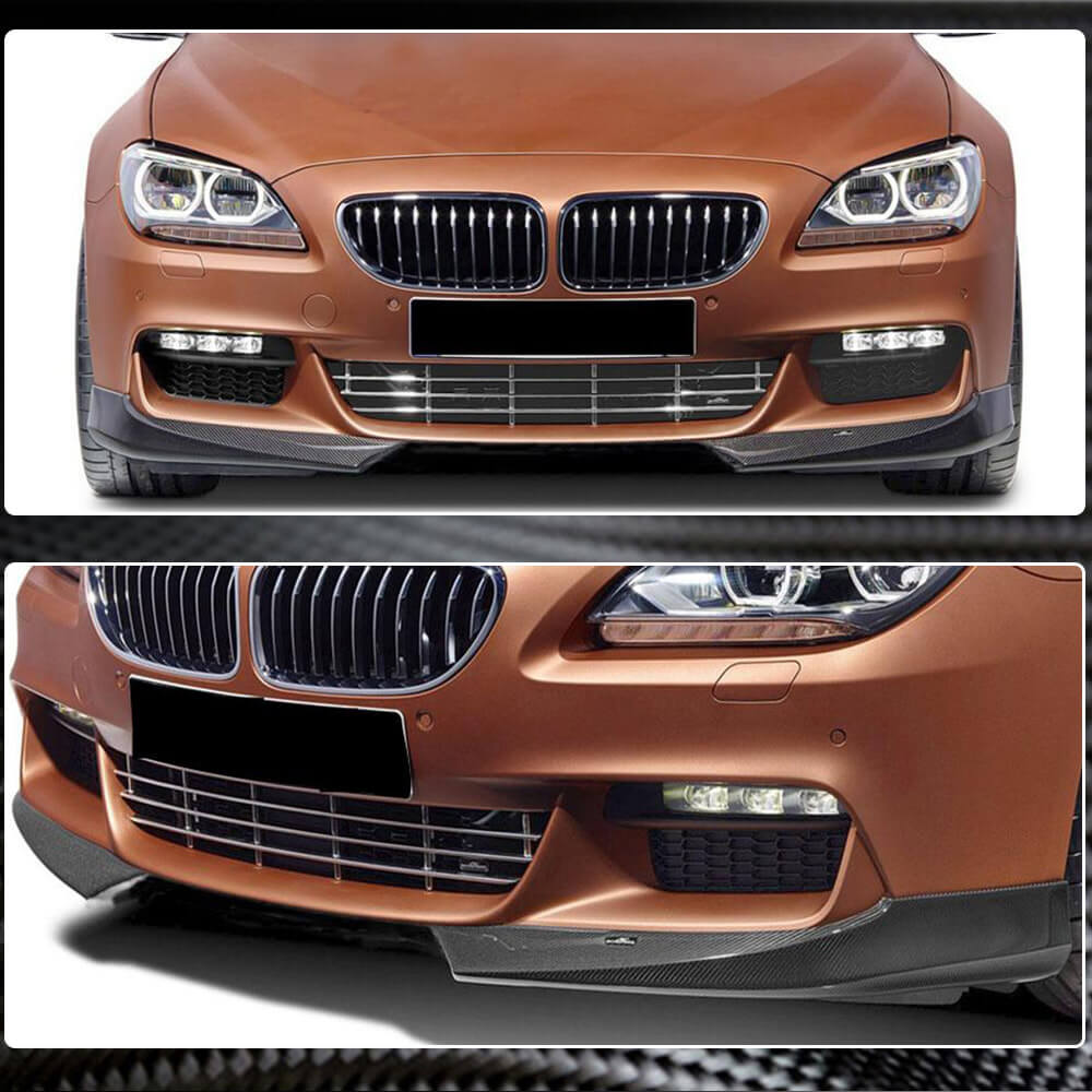 BMW 6 Series F06 F12 F13 640i 650i M Sport 2013-2018 Front Bumper Splitters Carbon Fiber-Ahacarbon