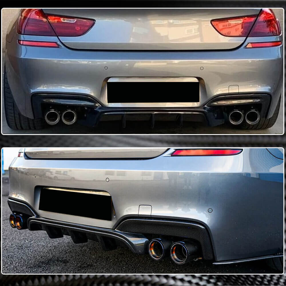 BMW 6 Series F06 F12 F13 640i 650i M Sport M6 2013-2018 Rear Bumper Diffuser Carbon Fiber/FRP-Ahacarbon