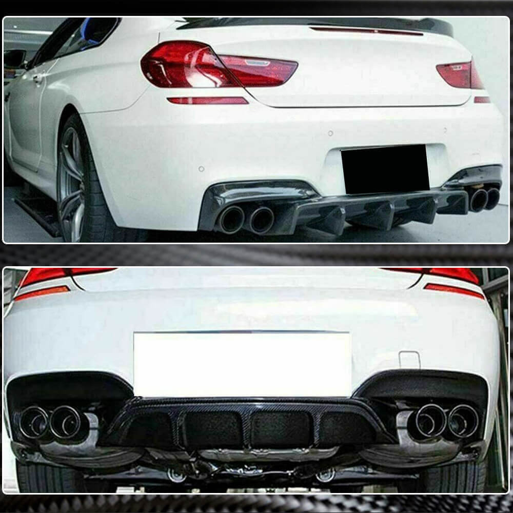 BMW 6 Series F06 F12 F13 640i 650i M Sport M6 2013-2018 Rear Bumper Diffuser Carbon Fiber/FRP-Ahacarbon