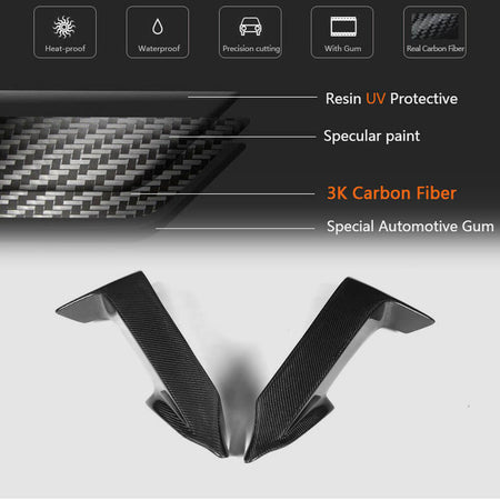 BMW 6 Series F06 F12 F13 640i 650i M Sport 2013-2018 Front Bumper Splitters Carbon Fiber-Ahacarbon