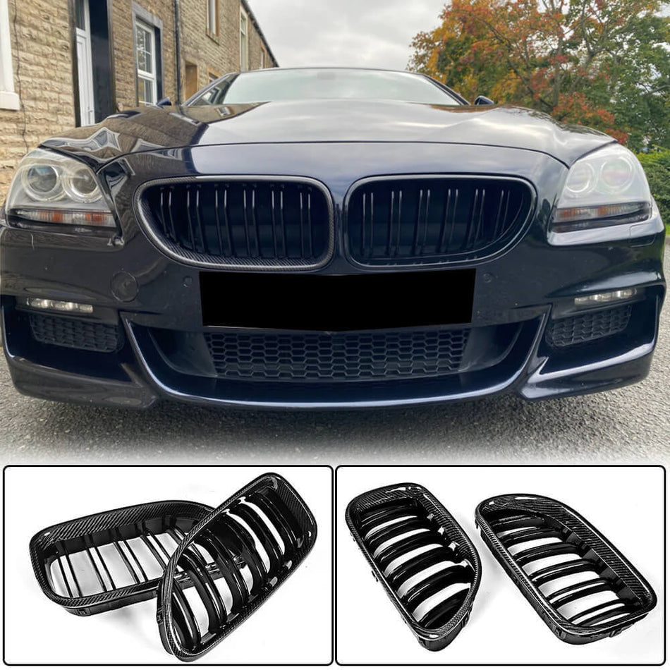 BMW 6 Series F06 F12 F13 640i 650i M6 2013-2018 Front Grille Carbon Fiber-Ahacarbon