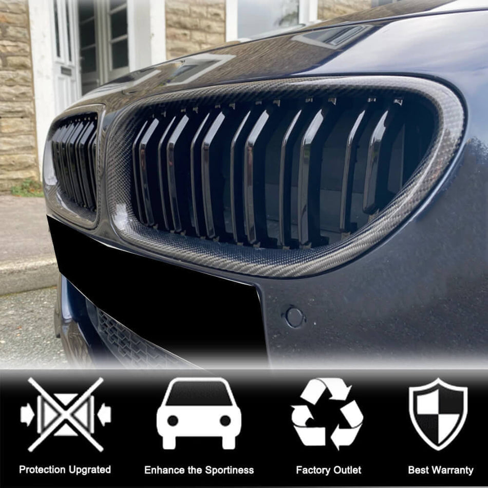 BMW 6 Series F06 F12 F13 640i 650i M6 2013-2018 Front Grille Carbon Fiber-Ahacarbon