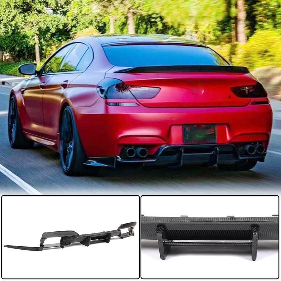 BMW 6 Series F06/F12/F13 M6 2013-2018 Rear Bumper Diffuser Carbon Fiber/FRP-Ahacarbon