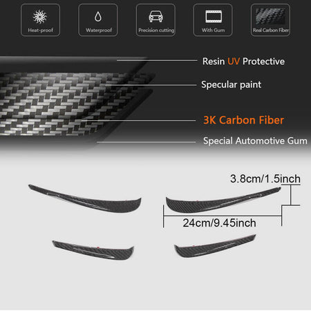 BMW 6 Series F06 F12 F13 M6 2013-2018 Front Bumper Vents Dry Carbon Fiber-Ahacarbon