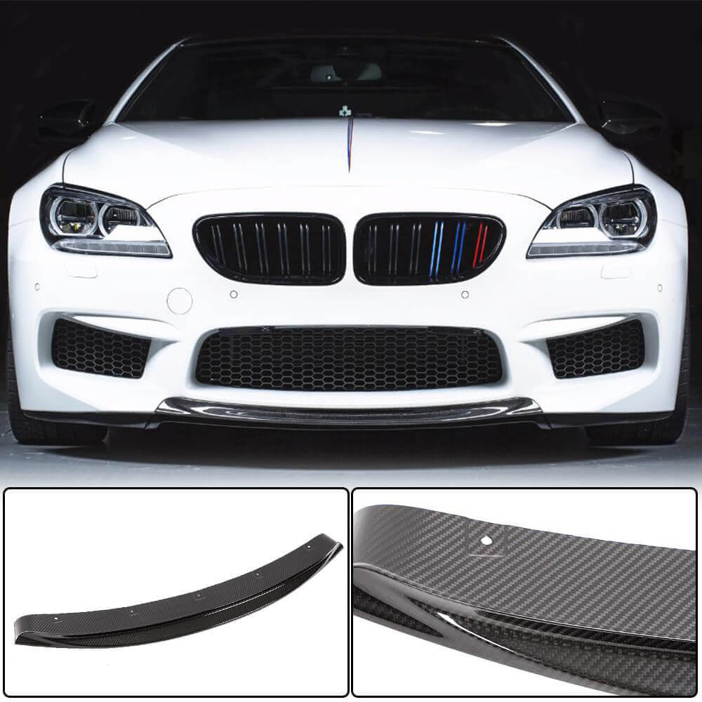 BMW 6 Series F06 F12 F13 M6 2013-2019 Front Bumper Lip Dry Carbon Fiber-Ahacarbon