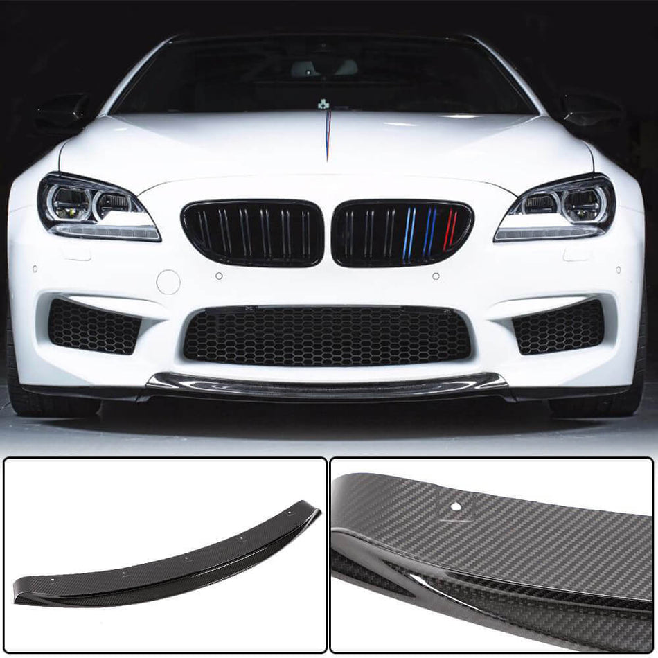 BMW 6 Series F06 F12 F13 M6 2013-2019 Front Bumper Lip Dry Carbon Fiber-Ahacarbon