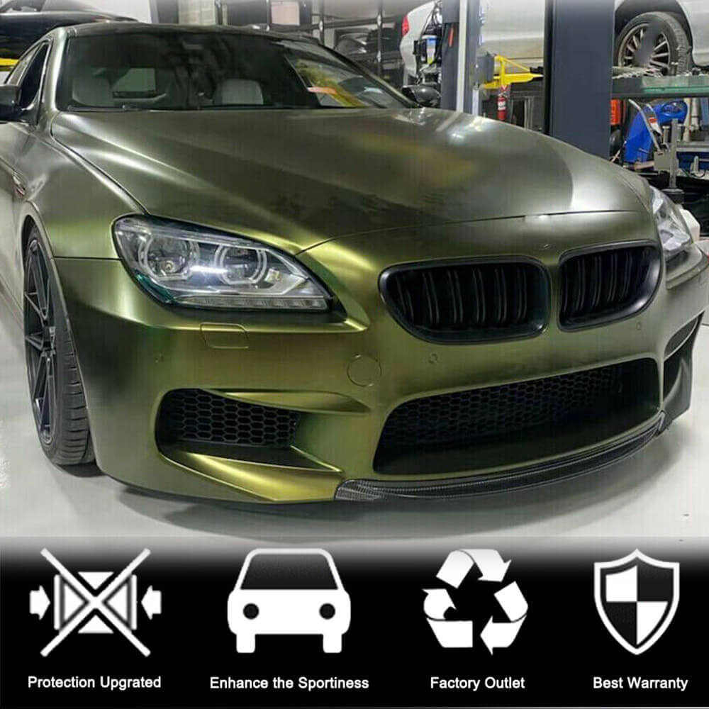 BMW 6 Series F06 F12 F13 M6 2013-2019 Front Bumper Lip Dry Carbon Fiber-Ahacarbon