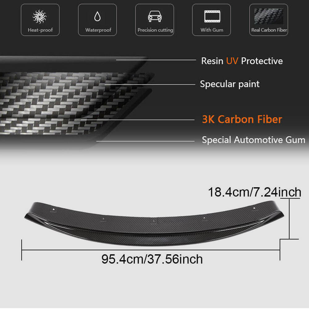 BMW 6 Series F06 F12 F13 M6 2013-2019 Front Bumper Lip Dry Carbon Fiber-Ahacarbon
