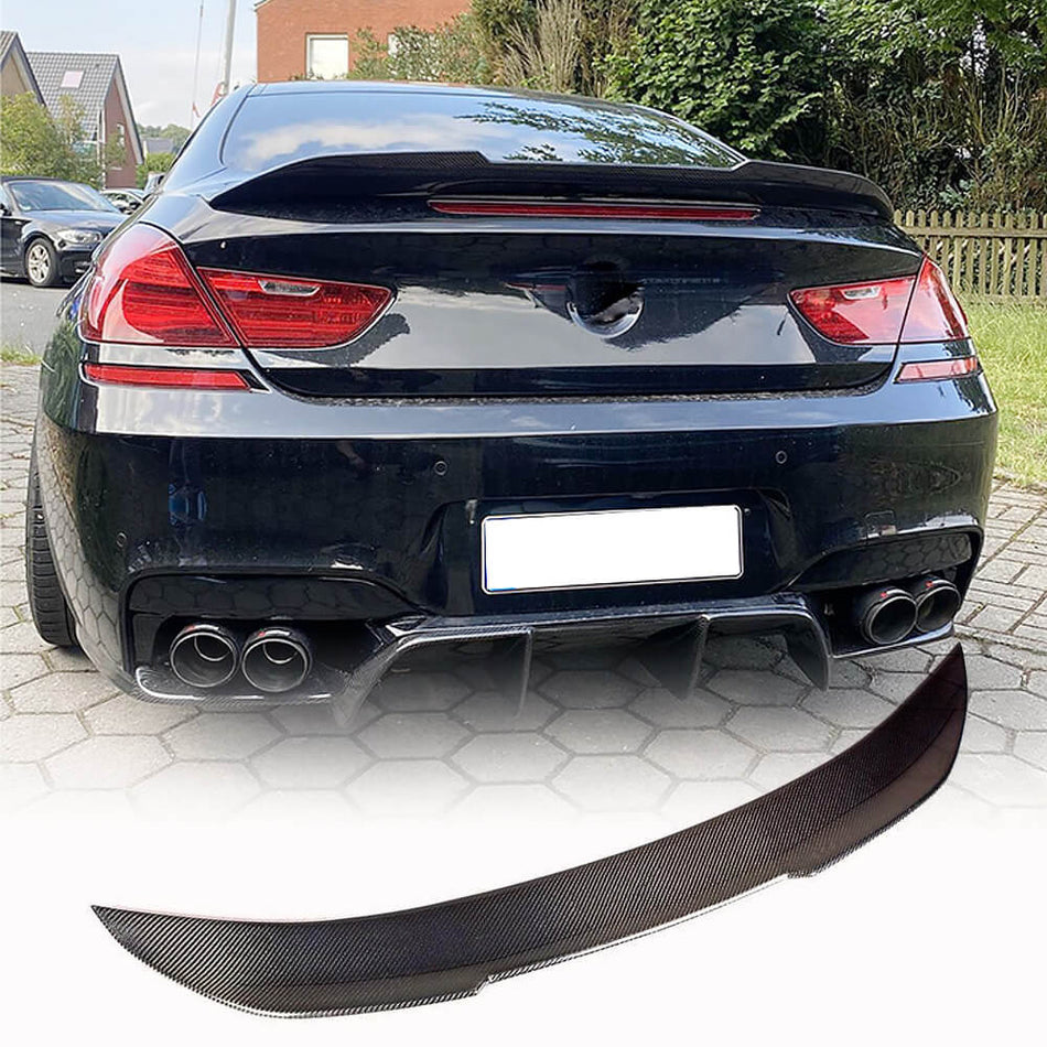 BMW 6 Series F06 F13 640i 650i M6 Coupe 2013-2018 Rear Trunk Spoiler Carbon Fiber-Ahacarbon