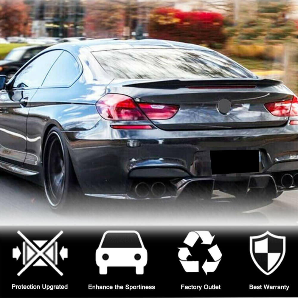 BMW 6 Series F06 F13 640i 650i M6 Coupe 2012-2018 Rear Trunk Spoiler Carbon Fiber/FRP-Ahacarbon