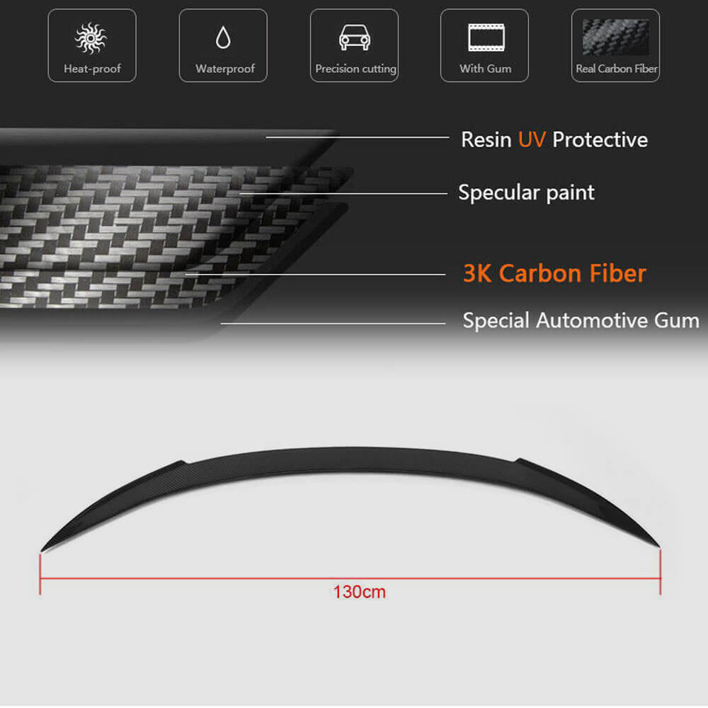BMW 6 Series F06 F13 640i 650i M6 2013-2018 Rear Trunk Spoiler Carbon Fiber-Ahacarbon
