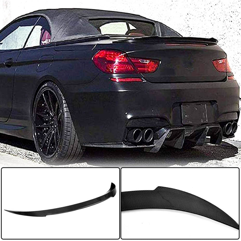 BMW 6 Series F12 640i 650i M6 Convertible 2013-2018 Rear Trunk Spoiler Carbon Fiber/FRP-Ahacarbon