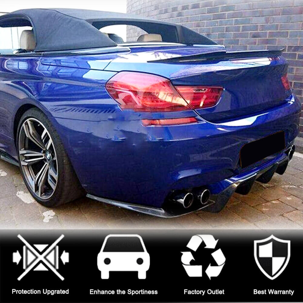 BMW 6 Series F12 640i 650i M6 Convertible 2013-2018 Rear Trunk Spoiler Carbon Fiber/FRP-Ahacarbon