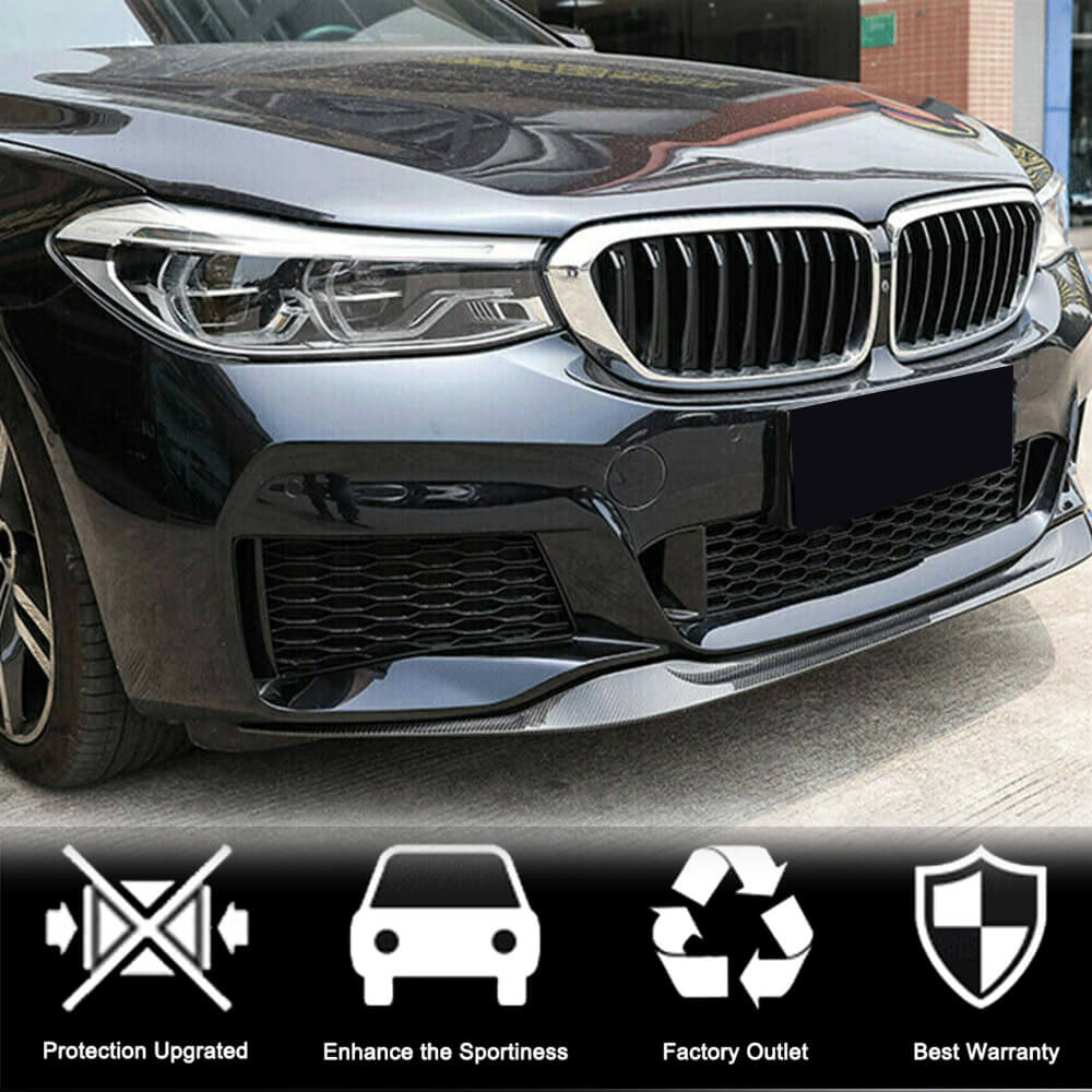BMW 6 Series G32 630i 640i M-Sport GT 2017-2020 Front Bumper Lip Carbon Fiber-Ahacarbon