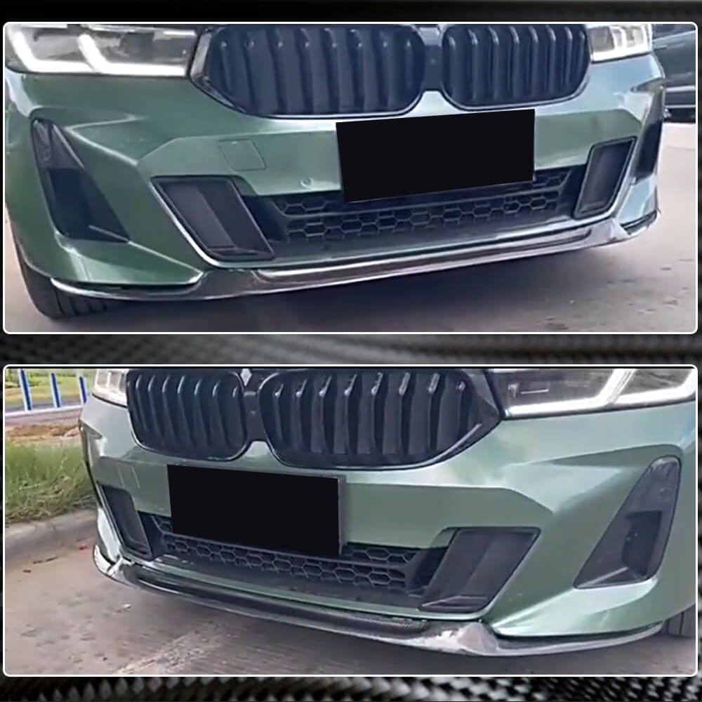 BMW 6 Series G32 630i 640i M-Sport GT 2017-2020 Front Bumper Lip Carbon Fiber-Ahacarbon