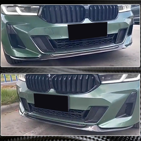 BMW 6 Series G32 630i 640i M-Sport GT 2017-2020 Front Bumper Lip Carbon Fiber-Ahacarbon