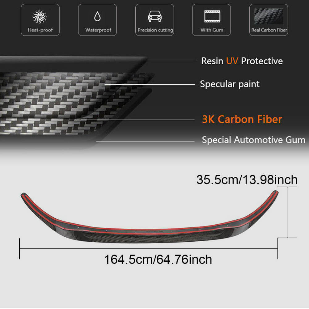 BMW 6 Series G32 630i 640i M-Sport GT 2017-2020 Front Bumper Lip Carbon Fiber-Ahacarbon