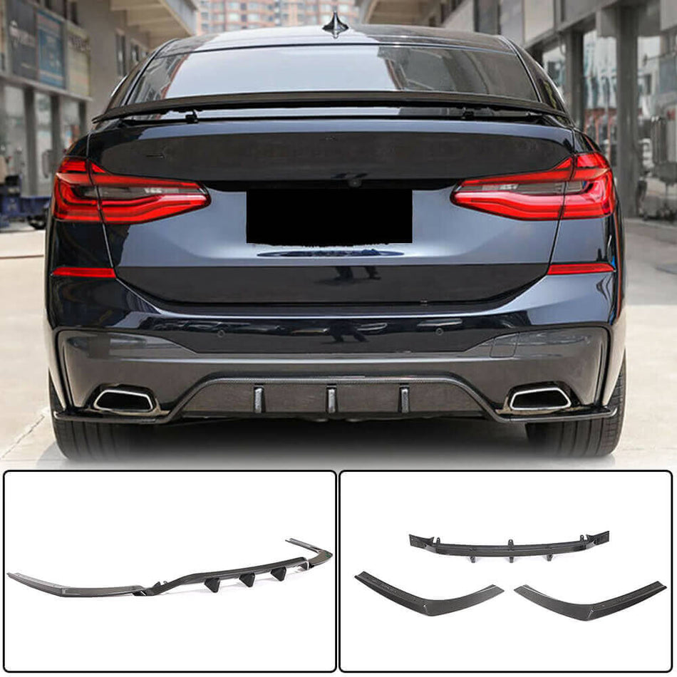 BMW 6 Series G32 630i 640i M-Sport GT 2017-2020 Rear Bumper Diffuser Carbon Fiber-Ahacarbon