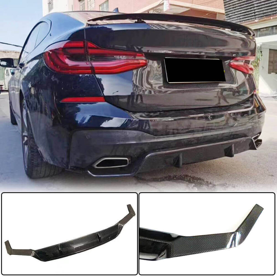 BMW 6 Series G32 630i 640i M Tech GT 2017-2021 Rear Bumper Diffuser Carbon Fiber-Ahacarbon